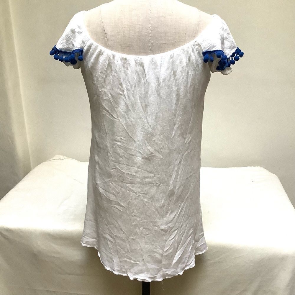 T-Bags COTTON Coverup DRESS White Medium - Picture 3 of 3
